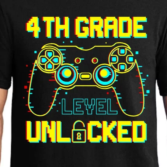 4th Grade Level Unlocked Gamer First Day Of School Boy Pajama Set