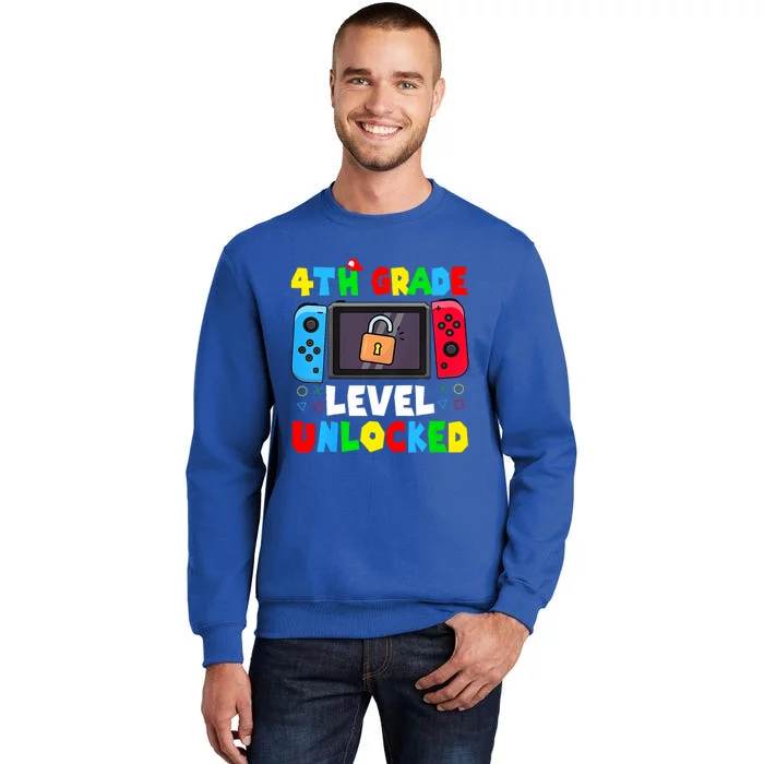 4th Grade Level Unlocked Back To School First Day Gamer Boy Sweatshirt