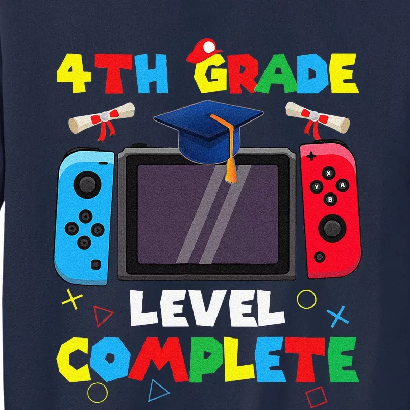 4th Grade Level Complete Graduation Class Of 2024 Boy Gamer Tall Sweatshirt