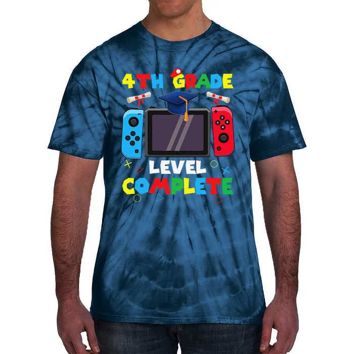 4th Grade Level Complete Graduation Class Of 2024 Boy Gamer Tie-Dye T-Shirt