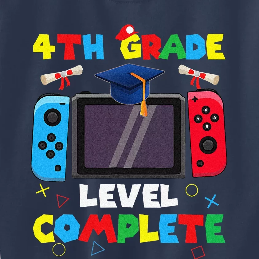 4th Grade Level Complete Graduation Class Of 2024 Boy Gamer Kids Sweatshirt