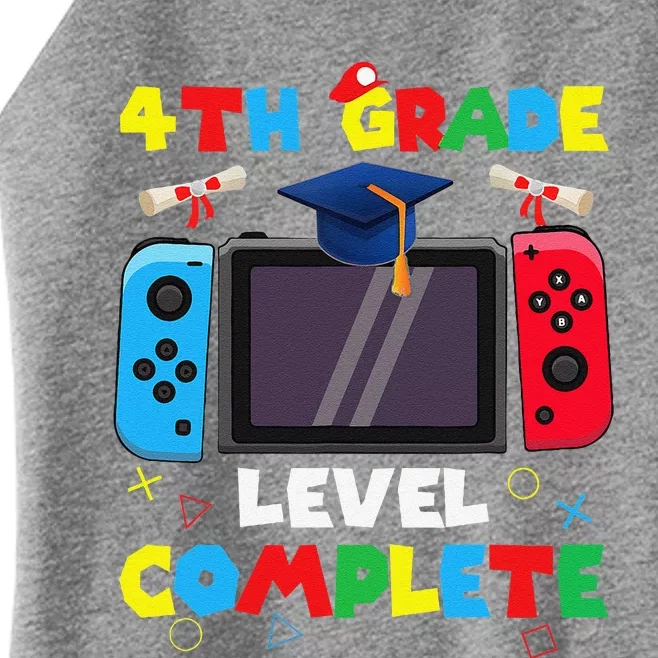 4th Grade Level Complete Graduation Class Of 2024 Boy Gamer Women’s Perfect Tri Rocker Tank