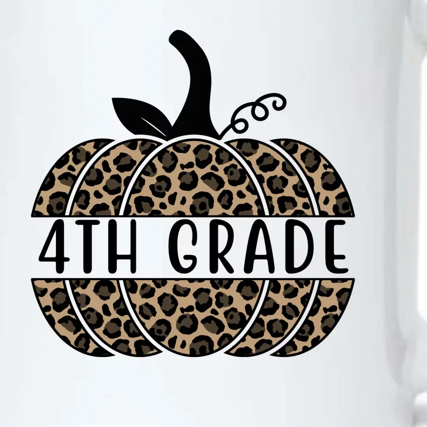 4th Grade Leopard Pumpkin Black Color Changing Mug