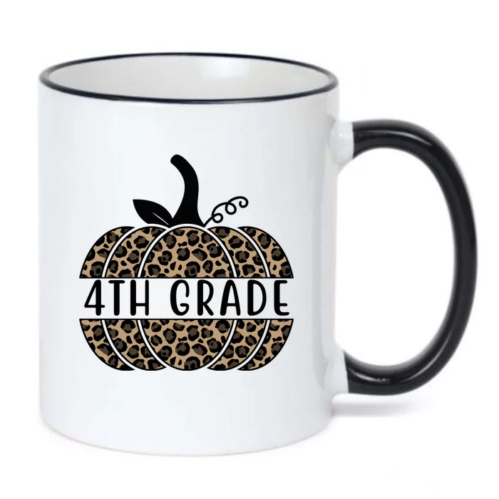 4th Grade Leopard Pumpkin Black Color Changing Mug