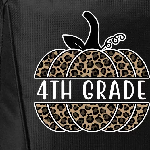 4th Grade Leopard Pumpkin City Backpack