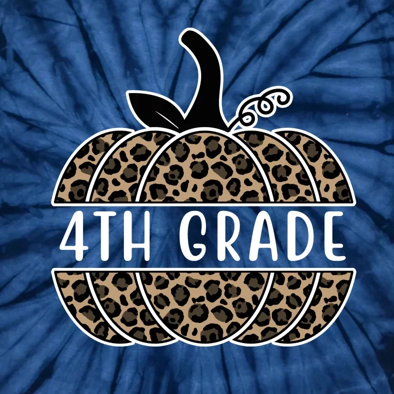 4th Grade Leopard Pumpkin Tie-Dye T-Shirt