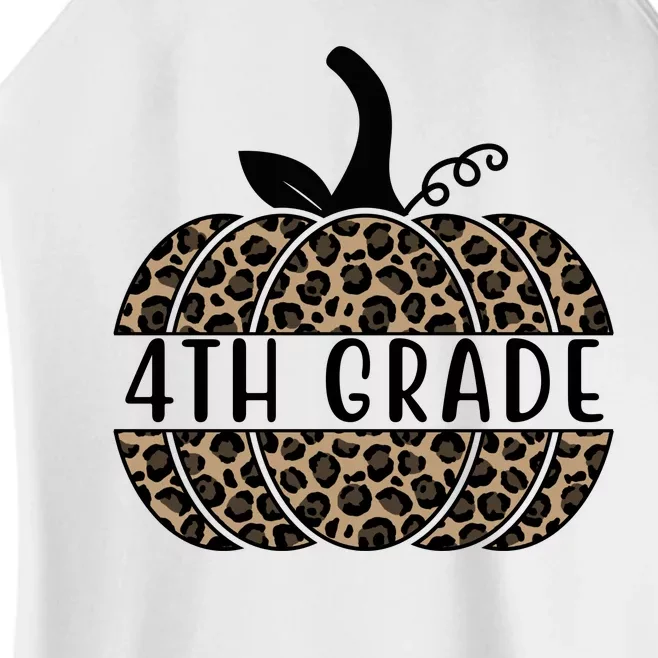 4th Grade Leopard Pumpkin Women’s Perfect Tri Rocker Tank