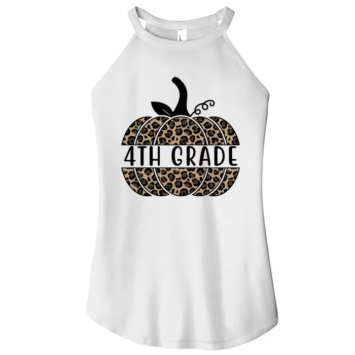 4th Grade Leopard Pumpkin Women’s Perfect Tri Rocker Tank