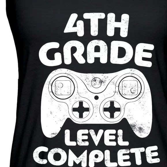 4th Grade Level Complete Video Gamer Graduation Ladies Essential Flowy Tank