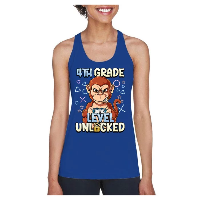 4Th Grade Level Unlocked Great Gift Women's Racerback Tank