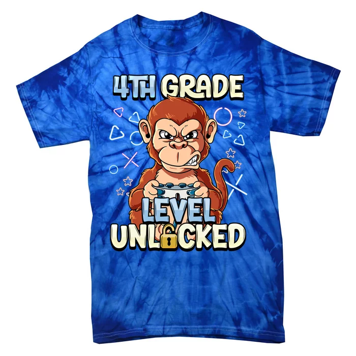 4Th Grade Level Unlocked Great Gift Tie-Dye T-Shirt