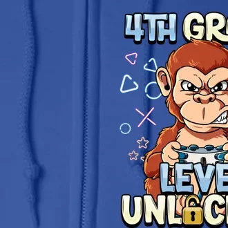 4Th Grade Level Unlocked Great Gift Full Zip Hoodie