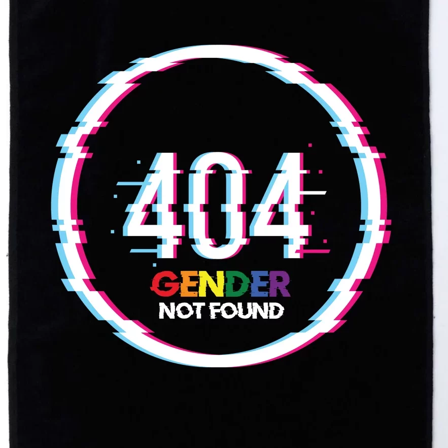 404 Gender Not Found Funny Platinum Collection Golf Towel