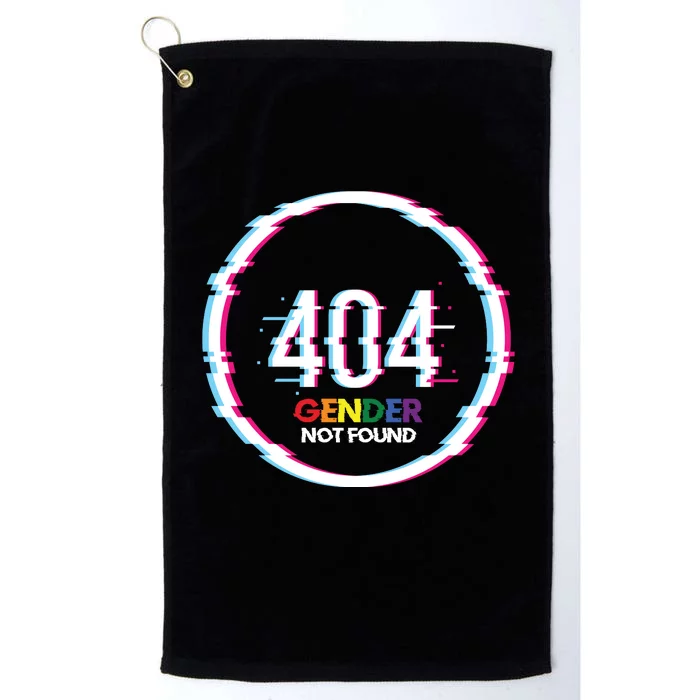 404 Gender Not Found Funny Platinum Collection Golf Towel