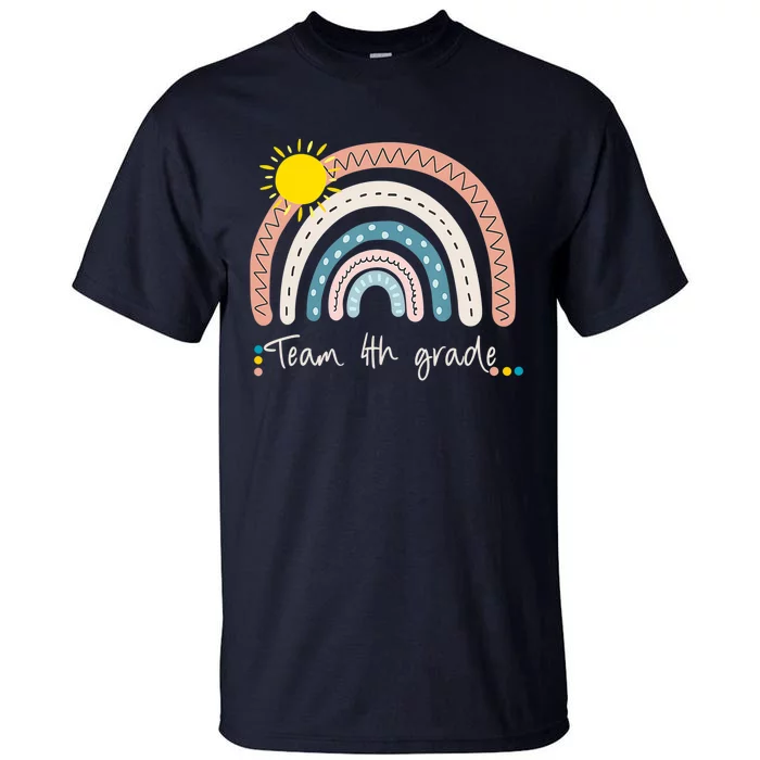 4Th Grade Of Team PreK Squad Crew Teacher Rainbow Tall T-Shirt