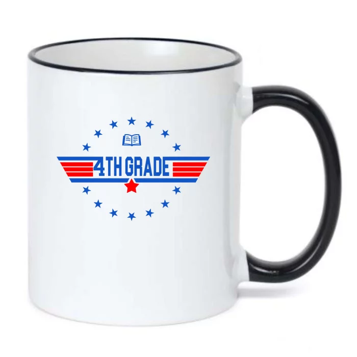 4th Grade Pilot Back To School Black Color Changing Mug