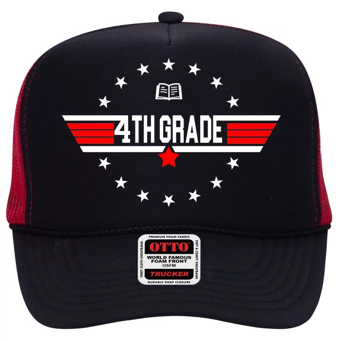 4th Grade Pilot Back To School High Crown Mesh Trucker Hat