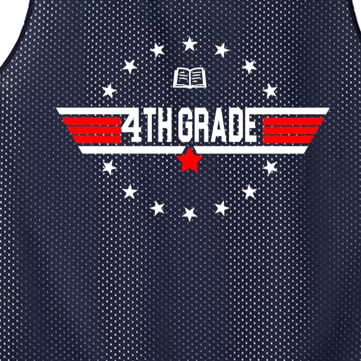 4th Grade Pilot Back To School Mesh Reversible Basketball Jersey Tank