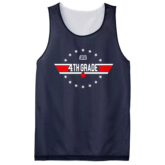 4th Grade Pilot Back To School Mesh Reversible Basketball Jersey Tank