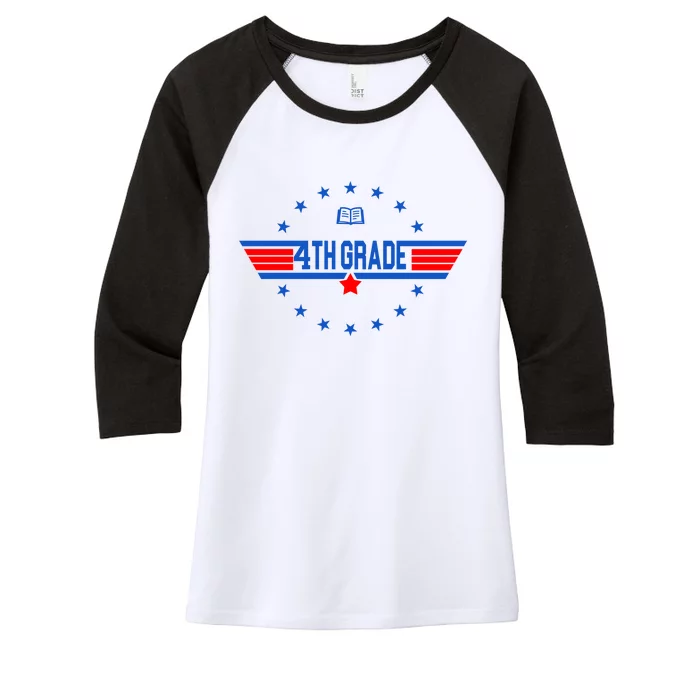 4th Grade Pilot Back To School Women's Tri-Blend 3/4-Sleeve Raglan Shirt