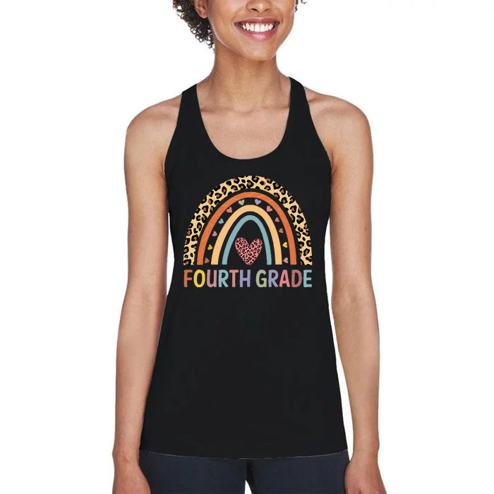 4th Grade Rainbow Teacher Team Fourth Grade squad Women's Racerback Tank