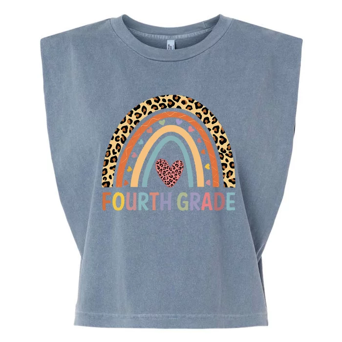 4th Grade Rainbow Teacher Team Fourth Grade squad Garment-Dyed Women's Muscle Tee