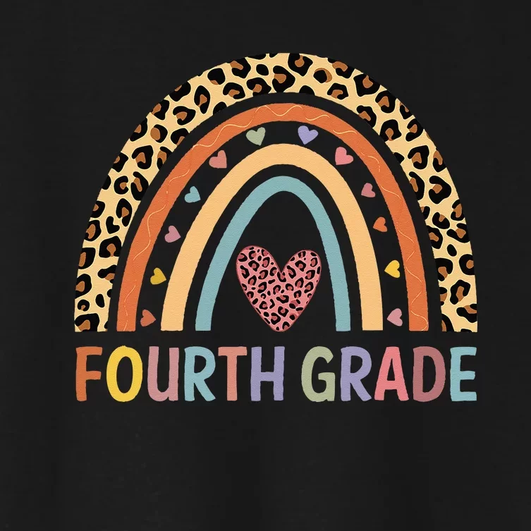 4th Grade Rainbow Teacher Team Fourth Grade Squad Women Women's Crop Top Tee