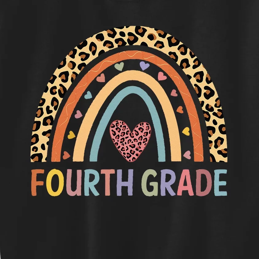 4th Grade Rainbow Teacher Team Fourth Grade Squad Women Kids Sweatshirt