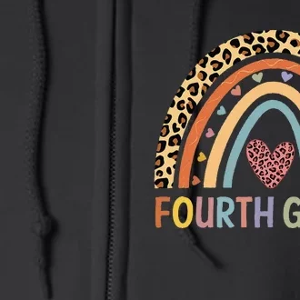 4th Grade Rainbow Teacher Team Fourth Grade Squad Full Zip Hoodie