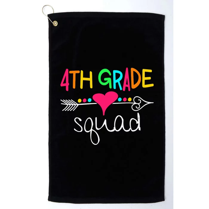 4th Grade Squad Fourth Teacher Student Team Back To School Gift Platinum Collection Golf Towel