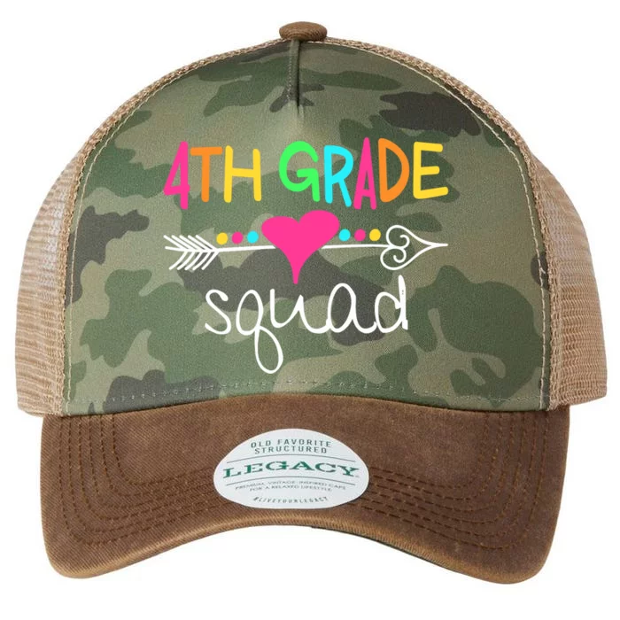 4th Grade Squad Fourth Teacher Student Team Back To School Legacy Tie Dye Trucker Hat