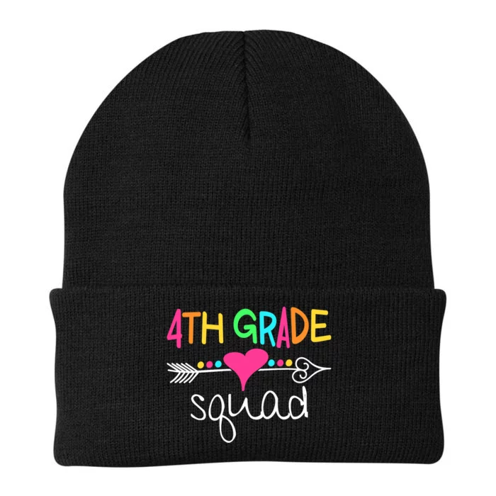 4th Grade Squad Fourth Teacher Student Team Back To School Knit Cap Winter Beanie