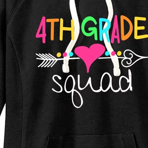 4th Grade Squad Fourth Teacher Student Team Back To School Women's Fleece Hoodie