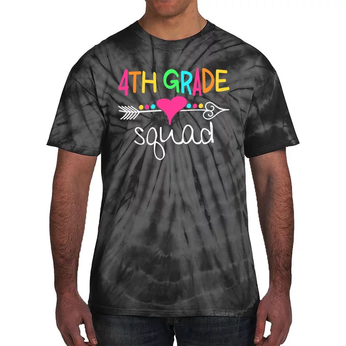 4th Grade Squad Fourth Teacher Student Team Back To School Tie-Dye T-Shirt