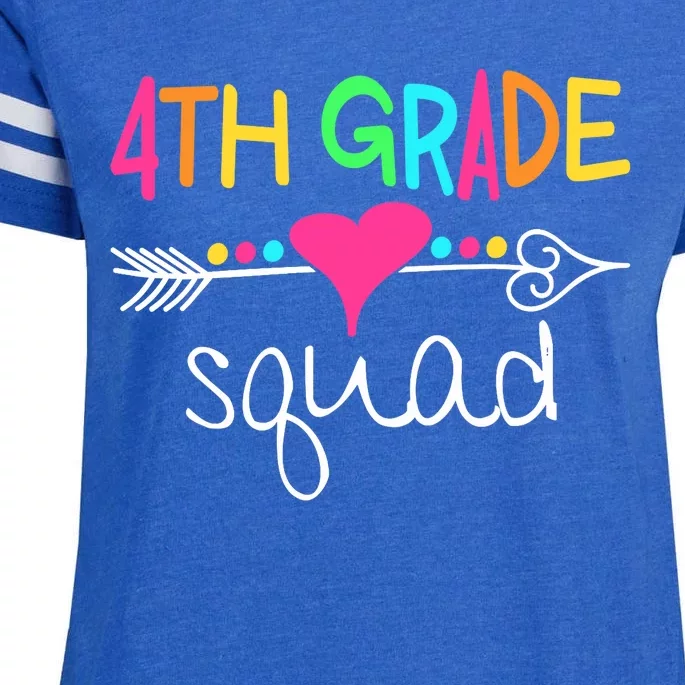 4th Grade Squad Fourth Teacher Student Team Back To School Enza Ladies Jersey Football T-Shirt