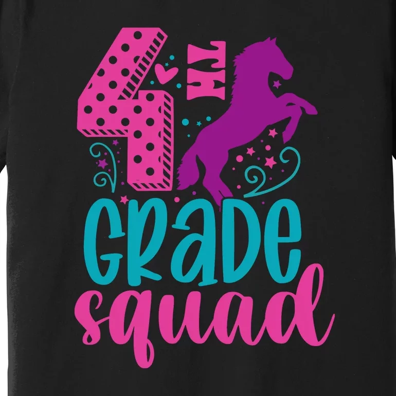 4th Grade Squad Back To School Teacher Fourth Grade Gift Premium T-Shirt