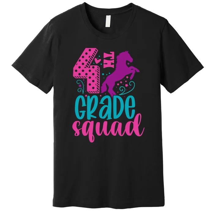 4th Grade Squad Back To School Teacher Fourth Grade Gift Premium T-Shirt