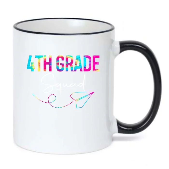 4Th Grade Squad Tie Dye Teacher Student Team Back To School Funny Gift Black Color Changing Mug