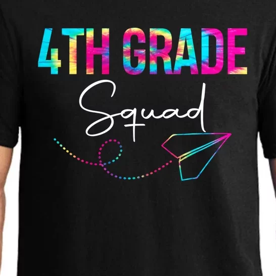 4Th Grade Squad Tie Dye Teacher Student Team Back To School Funny Gift Pajama Set