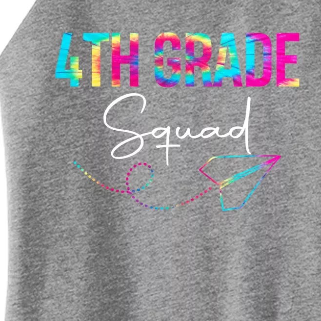 4Th Grade Squad Tie Dye Teacher Student Team Back To School Funny Gift Women’s Perfect Tri Rocker Tank