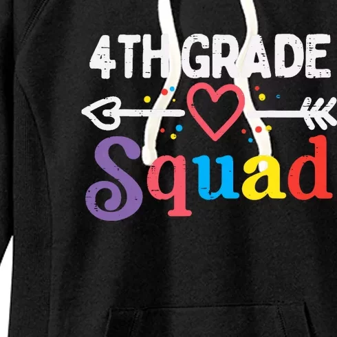 4th Grade Squad Fourth First Day Of School Boy Girl Teacher Women's Fleece Hoodie