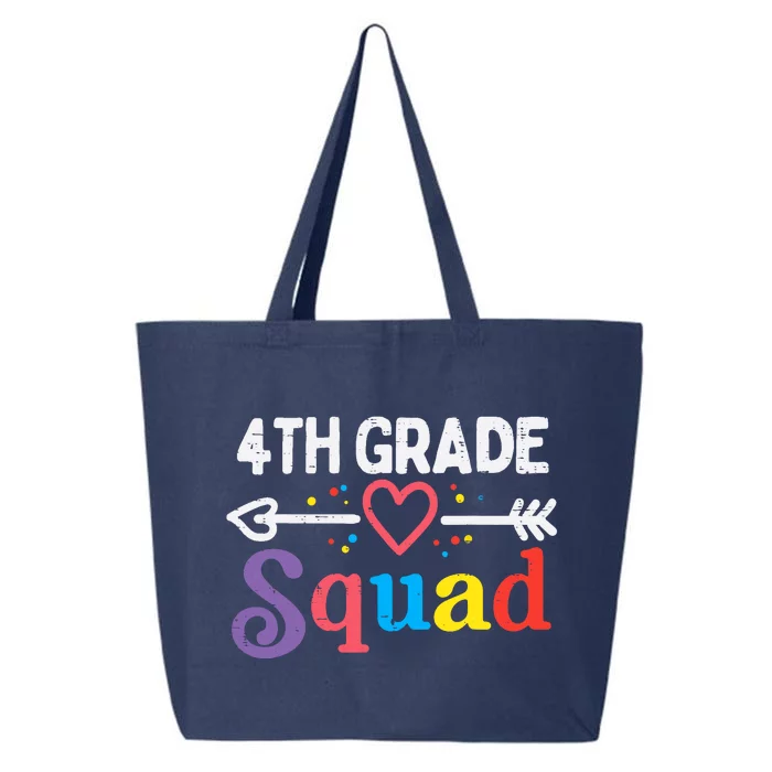 4th Grade Squad Fourth First Day Of School Boy Girl Teacher 25L Jumbo Tote