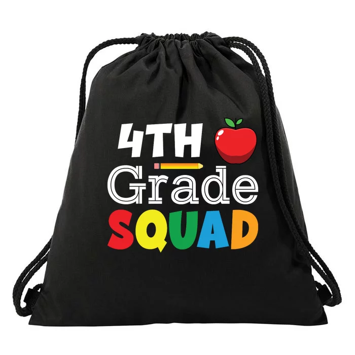 4th Grade Squad Back To School Drawstring Bag