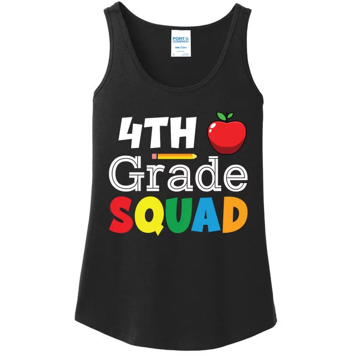 4th Grade Squad Back To School Ladies Essential Tank