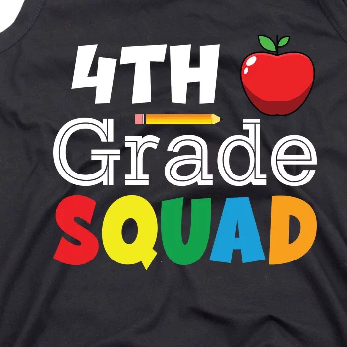 4th Grade Squad Back To School Tank Top