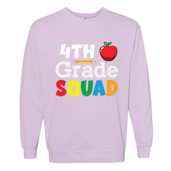 4th Grade Squad Back To School Garment-Dyed Sweatshirt