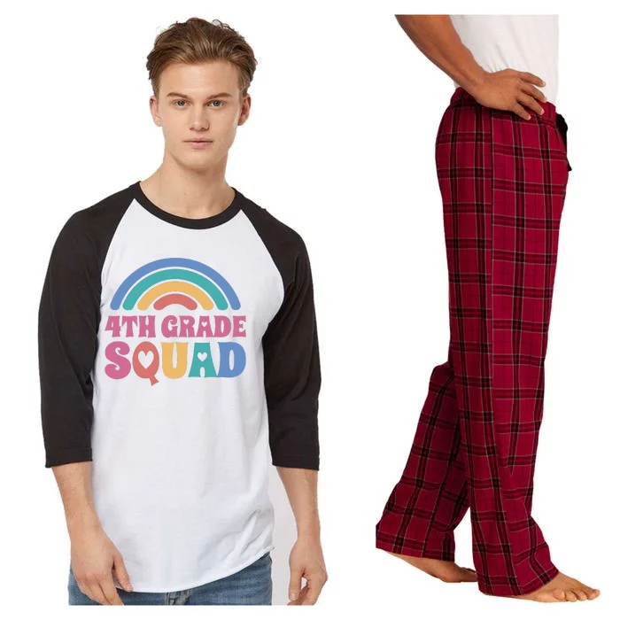 4th Grade Squad Rainbow Raglan Sleeve Pajama Set