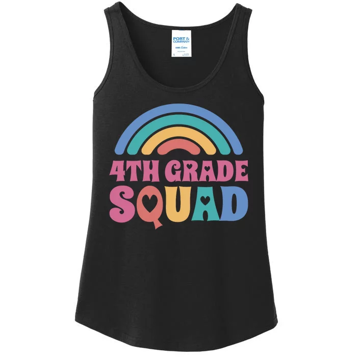 4th Grade Squad Rainbow Ladies Essential Tank