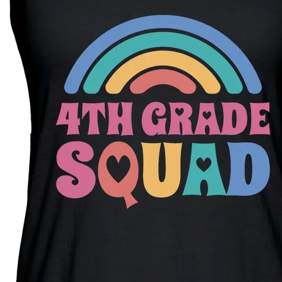 4th Grade Squad Rainbow Ladies Essential Flowy Tank