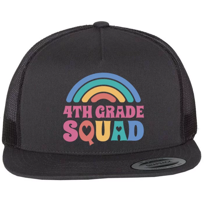 4th Grade Squad Rainbow Flat Bill Trucker Hat